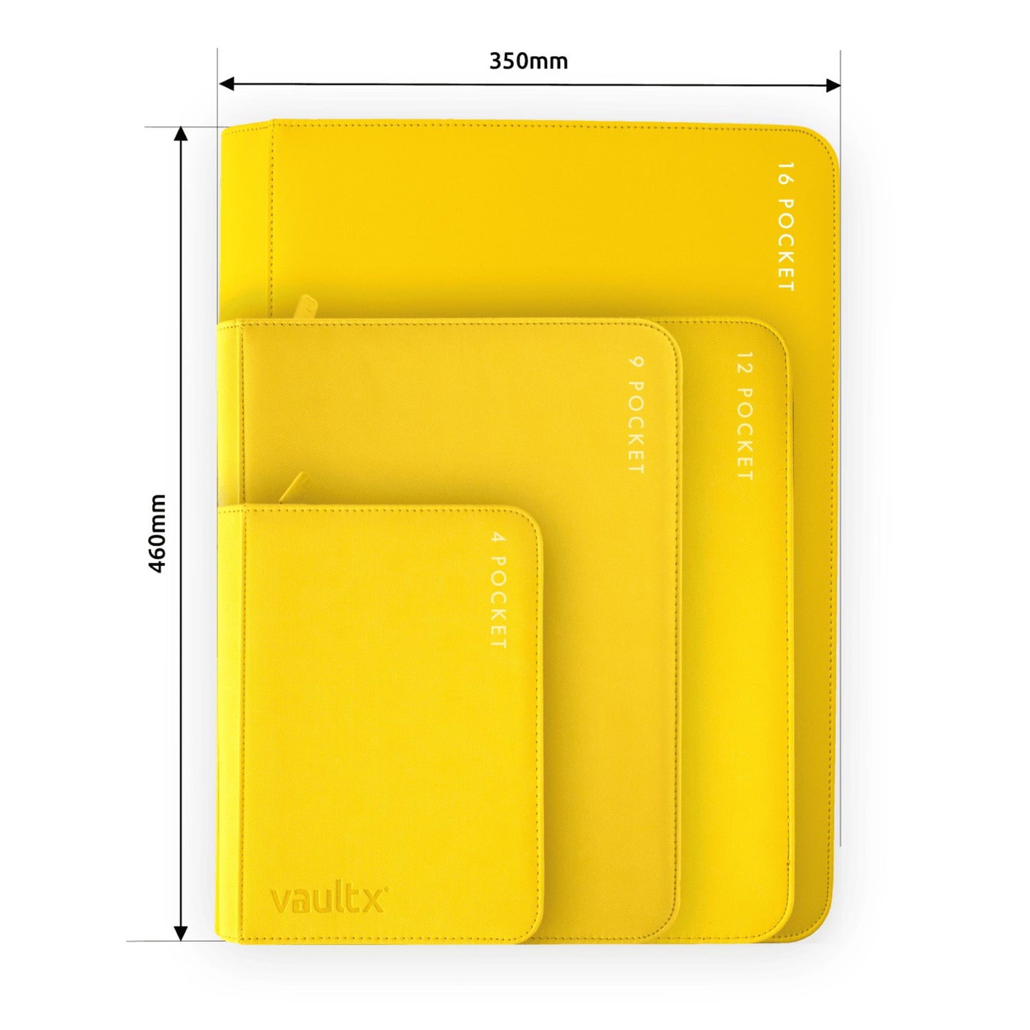 VaultX Exo-Tec Zip Binder - Sunrise Yellow (16-Pocket)