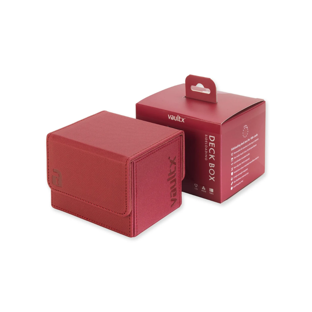VaultX Exo-Tec Sideloading Deck Box 100+ Metallic Red