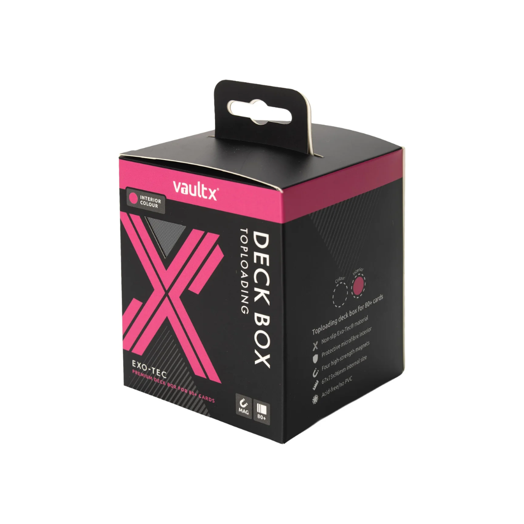 VaultX Exo-Tec Deck Box 80+ Black/Pink