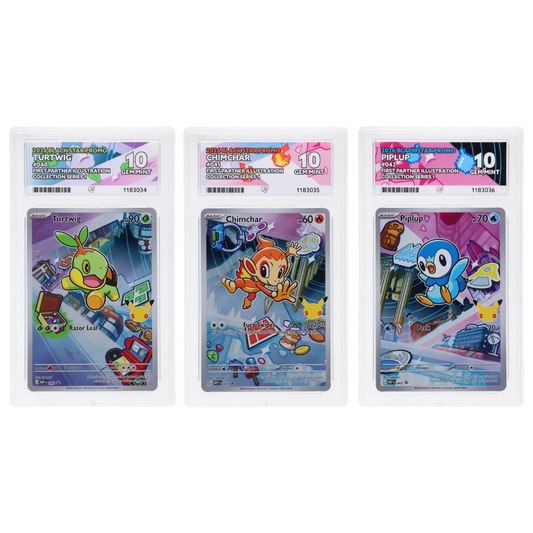 Sinnoh starter trio; Turtwig, Chimchar & Piplup- Ace 10 (Sequential)