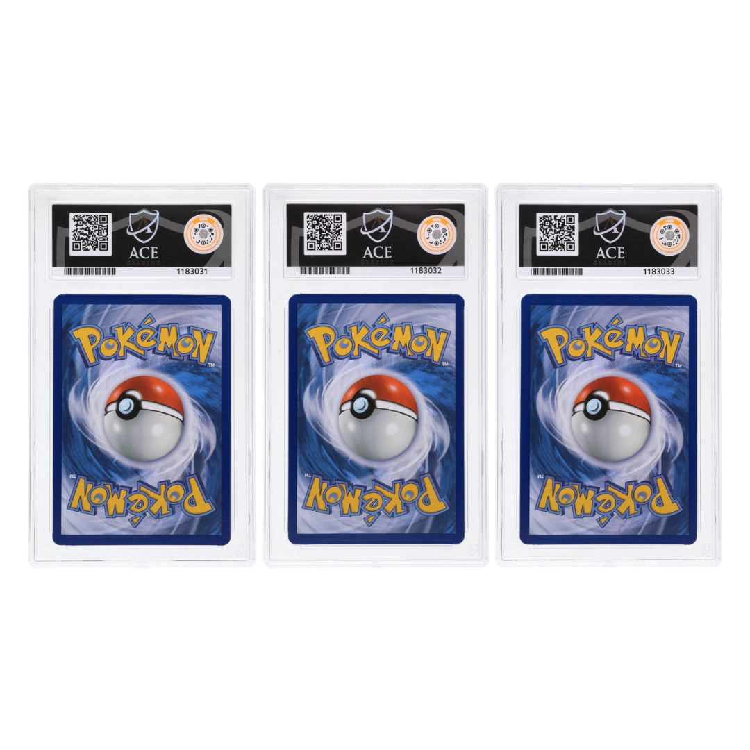 Kanto starter trio; Bulbasaur, Charmander & Squirtle - Ace 10 (Sequential)