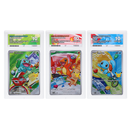 Kanto starter trio; Bulbasaur, Charmander & Squirtle - Ace 10 (Sequential)