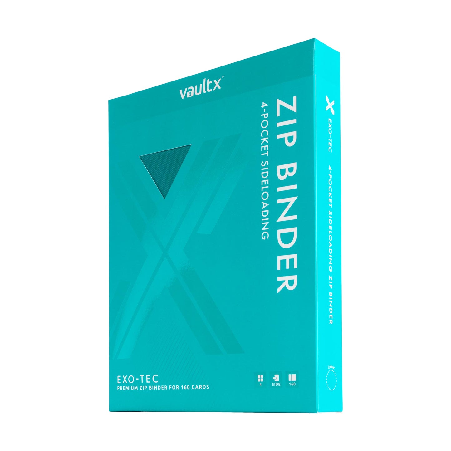 VaultX Exo-Tec Zip Binder - Ocean Blue (4-Pocket)