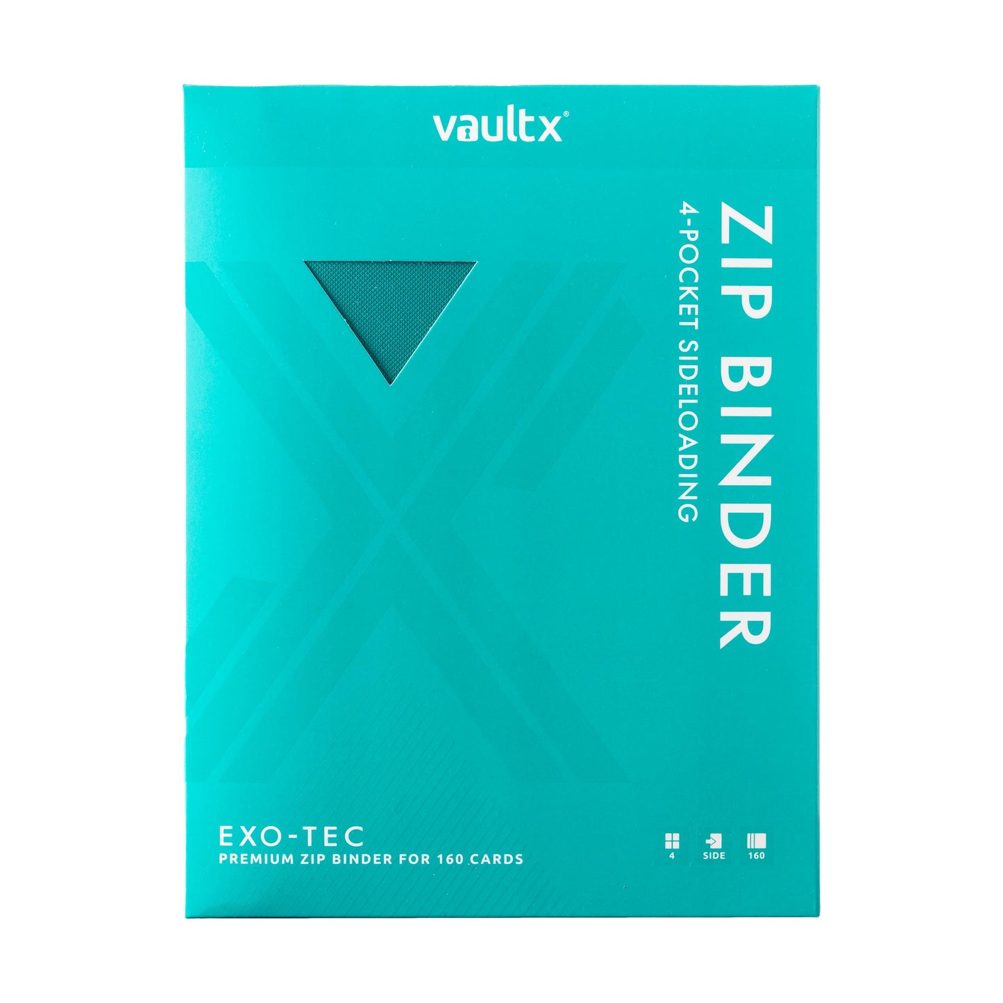 VaultX Exo-Tec Zip Binder - Ocean Blue (4-Pocket)