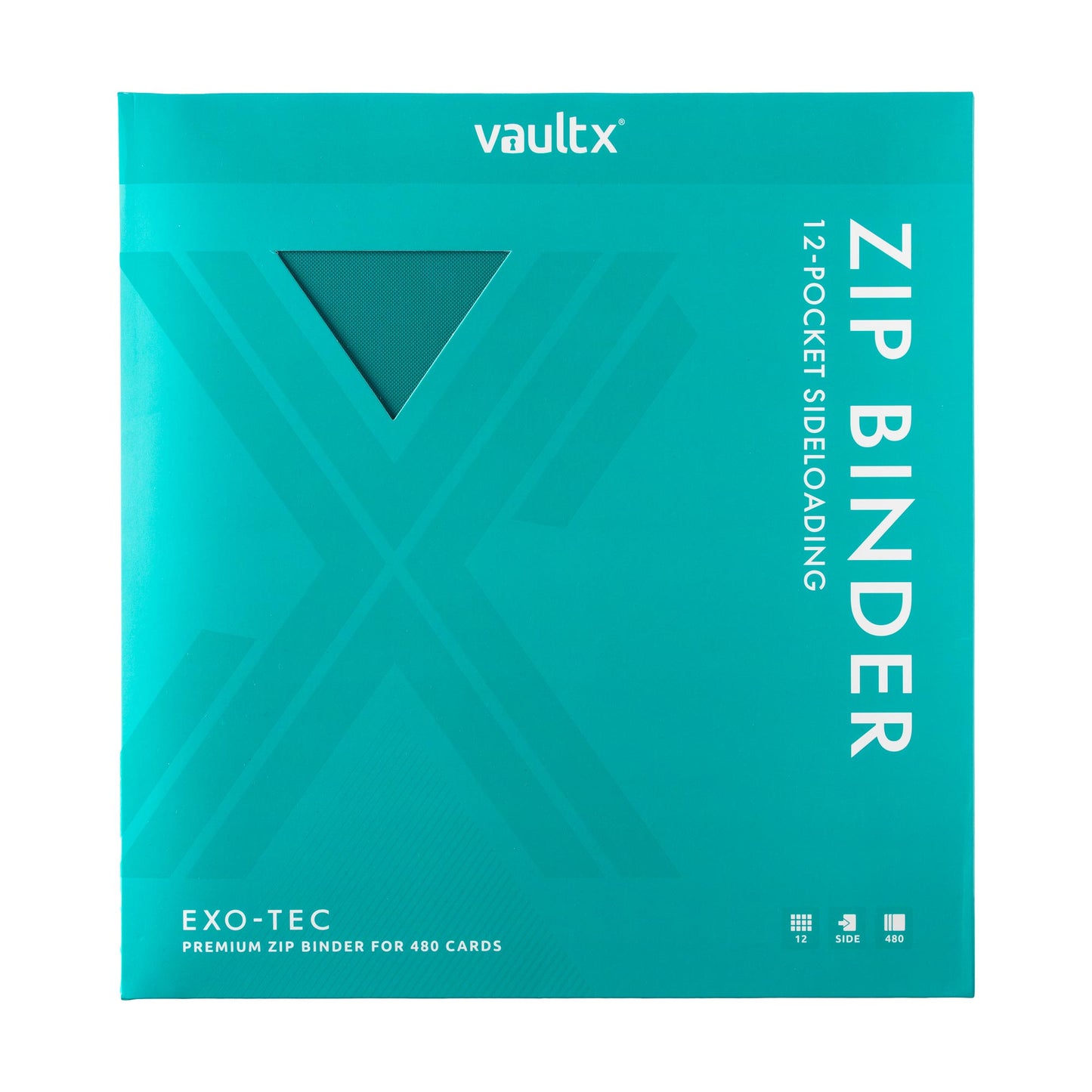 VaultX Exo-Tec Zip Binder - Ocean Blue (12-Pocket)