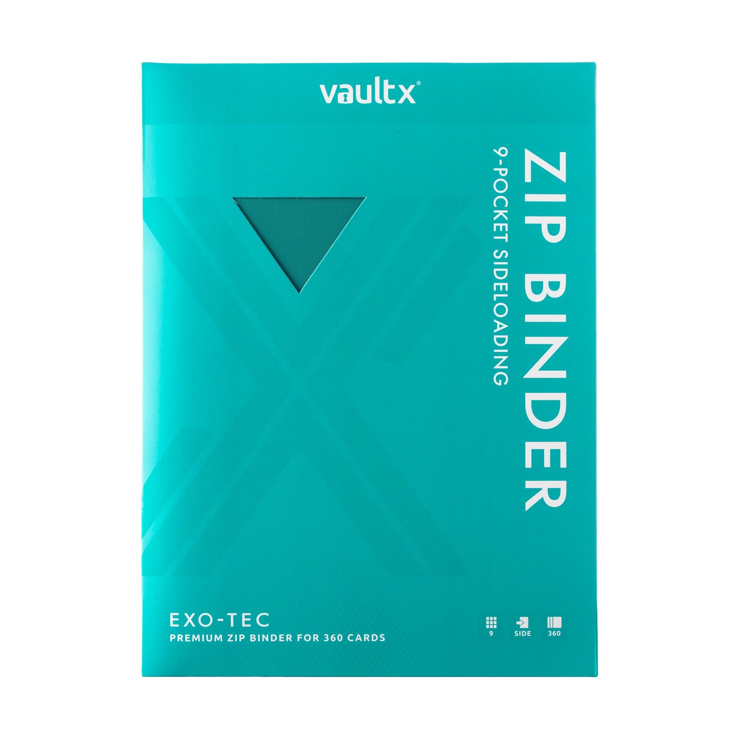 VaultX Exo-Tec Zip Binder - Ocean Blue (9-Pocket)