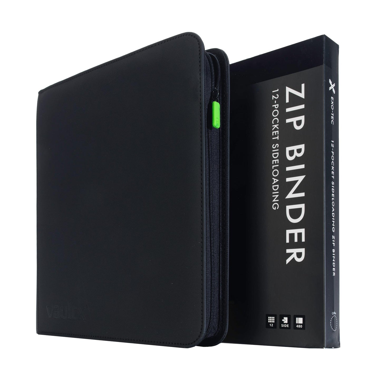 VaultX Exo-Tec Zip Binder - Signature Black (12-Pocket)