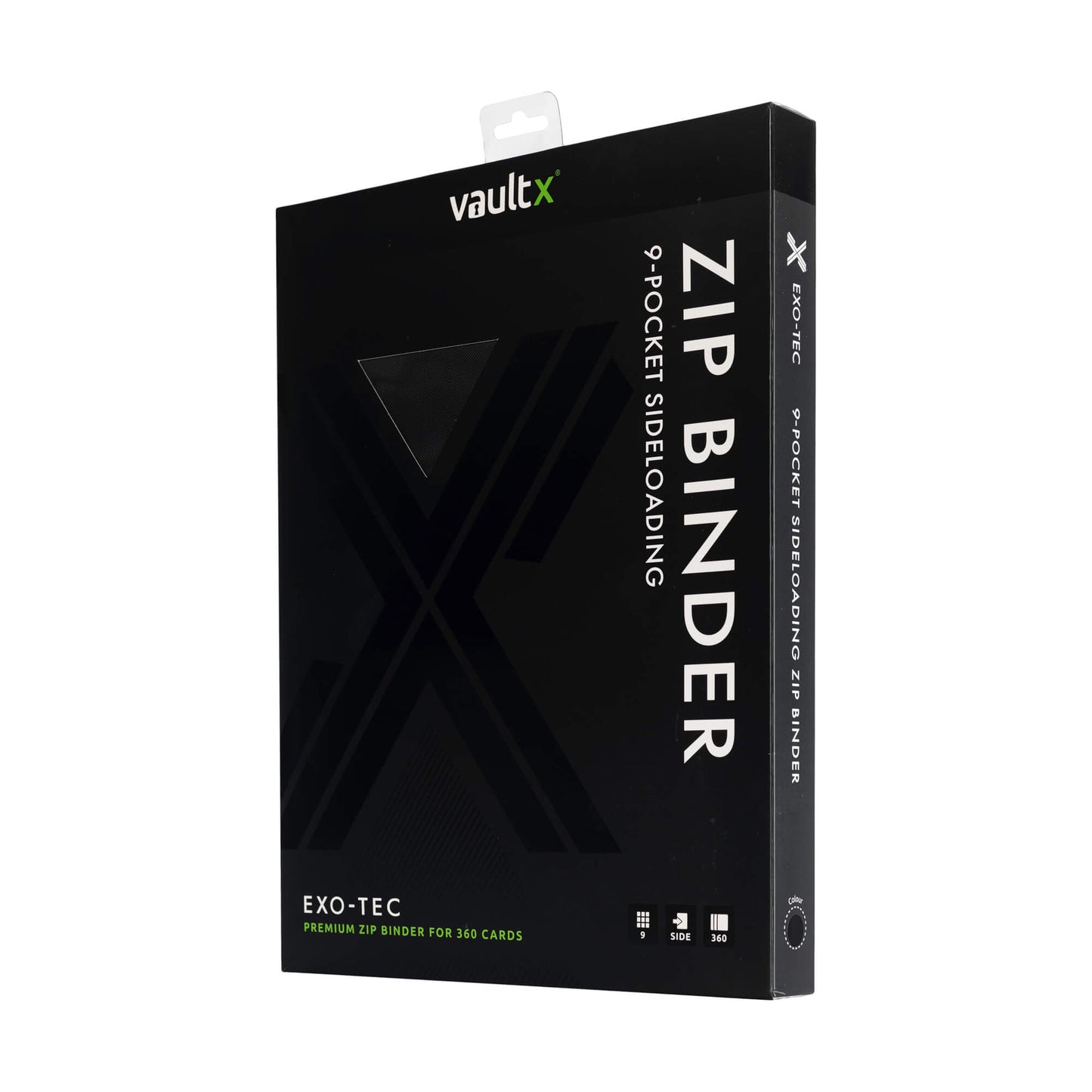 VaultX Exo-Tec Zip Binder - Signature Black (9-Pocket)