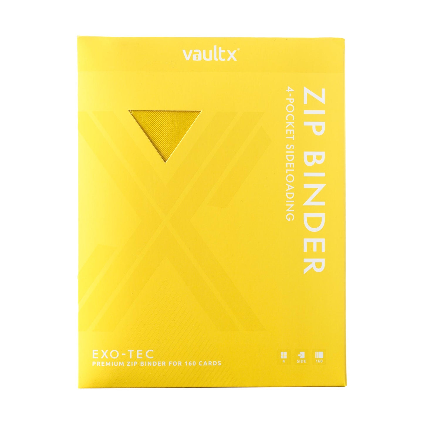 VaultX Exo-Tec Zip Binder - Sunrise Yellow (4-Pocket)